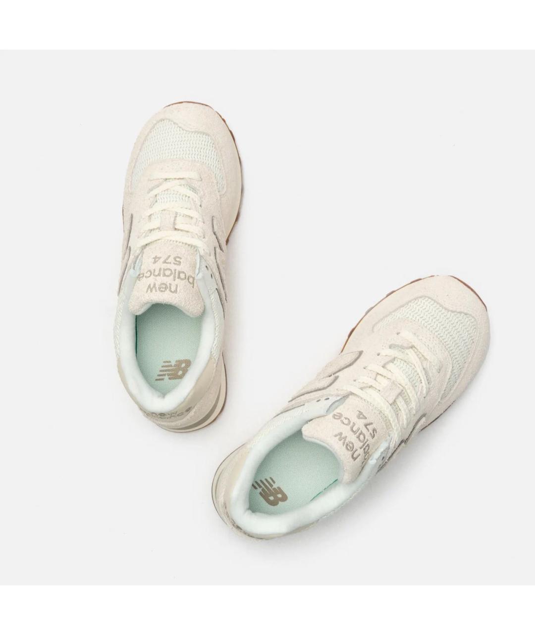 NEW BALANCE Бежевые замшевые кроссовки, фото 4