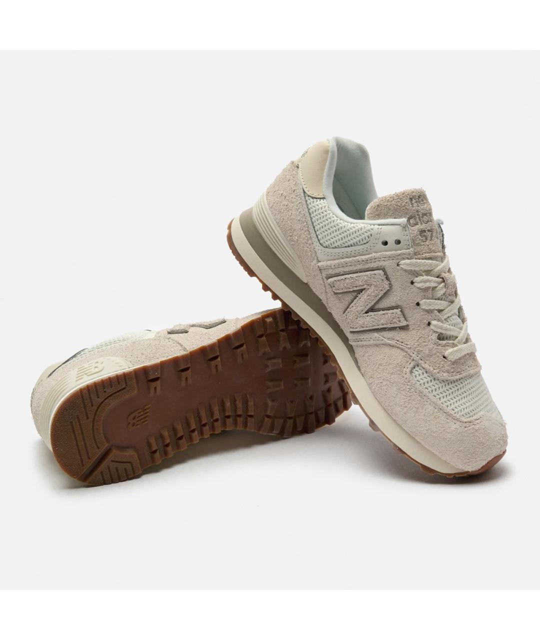 NEW BALANCE Бежевые замшевые кроссовки, фото 5