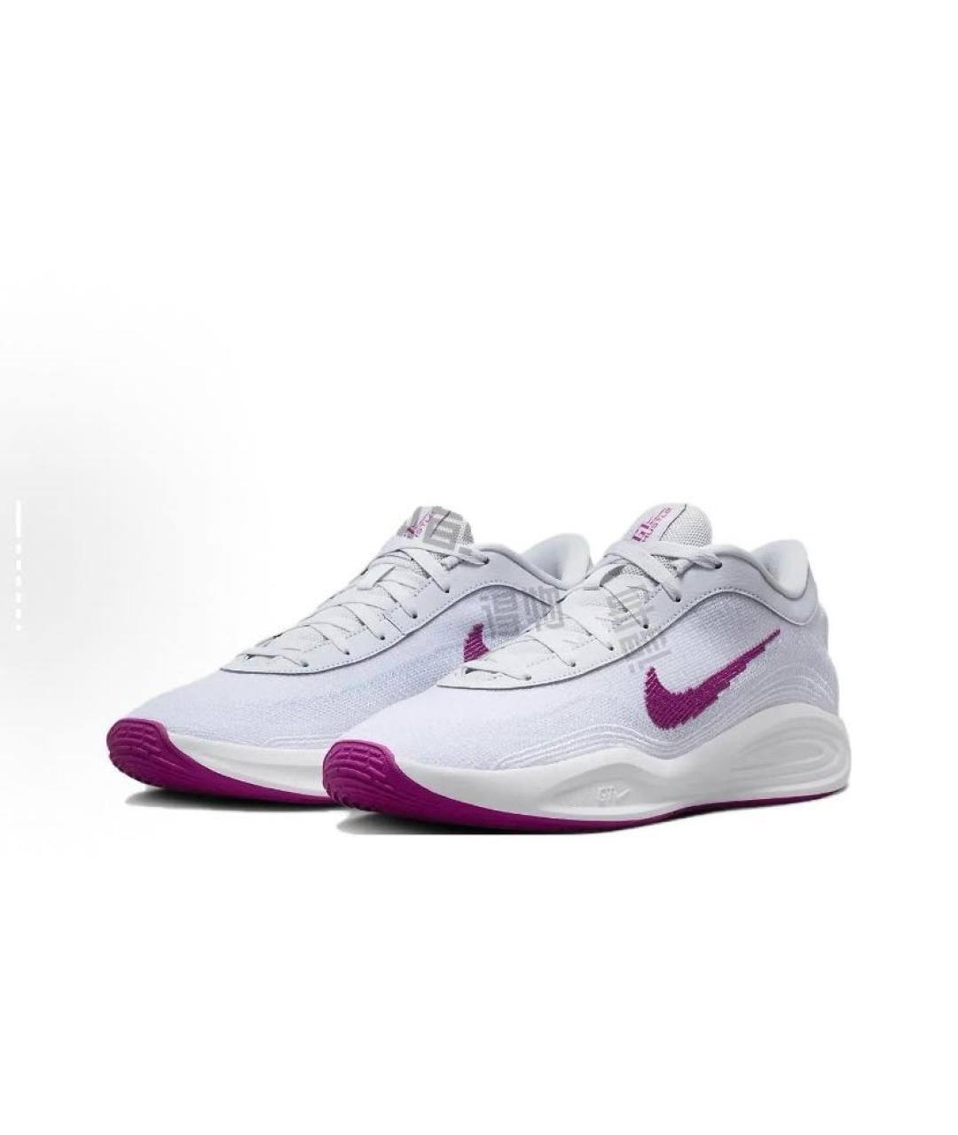 NIKE Белые текстильные низкие кроссовки / кеды, фото 3