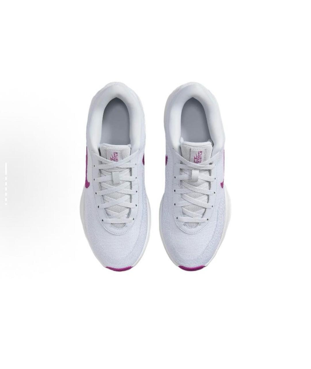 NIKE Белые текстильные низкие кроссовки / кеды, фото 4