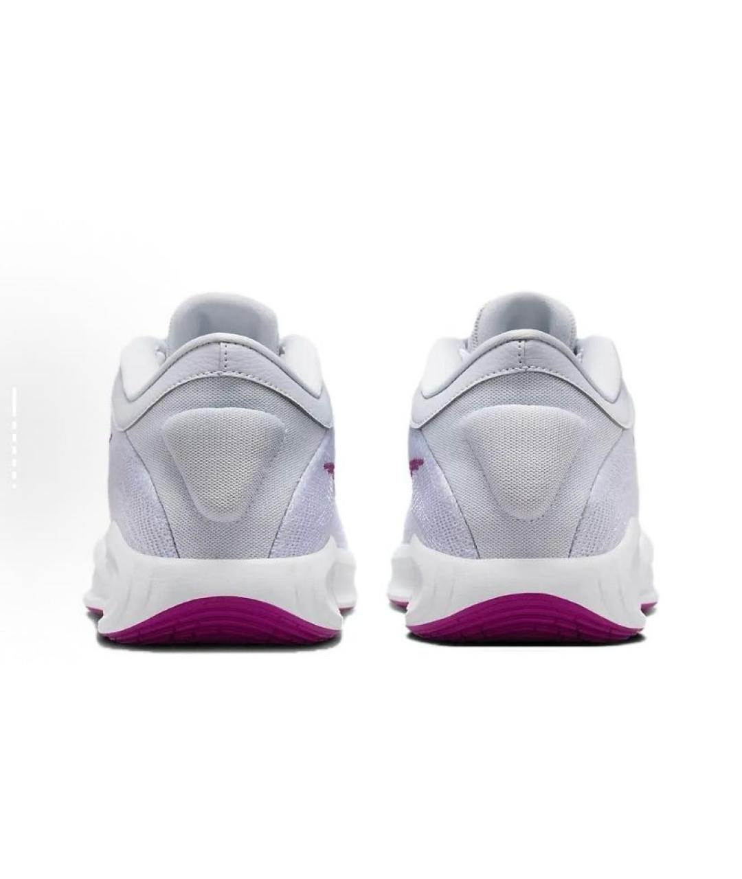 NIKE Белые текстильные низкие кроссовки / кеды, фото 5