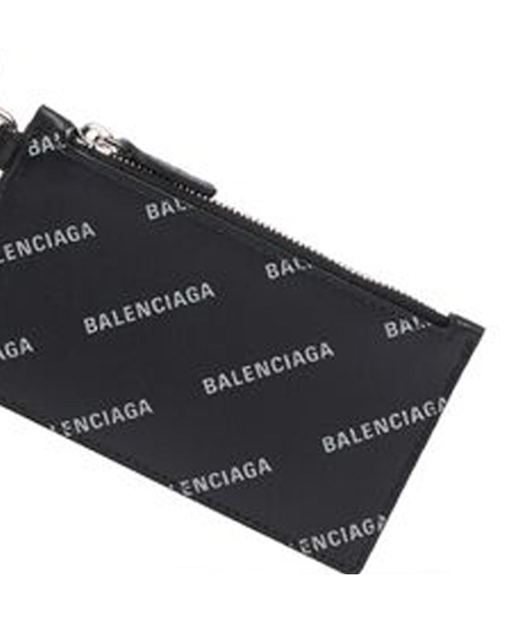 BALENCIAGA Черный кожаный кардхолдер, фото 5