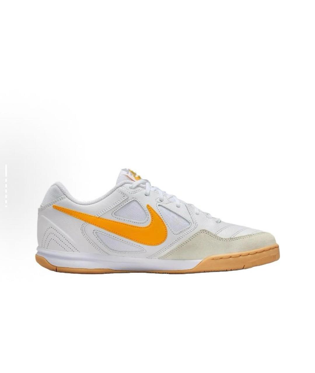 NIKE Белые кожаные низкие кроссовки / кеды, фото 6