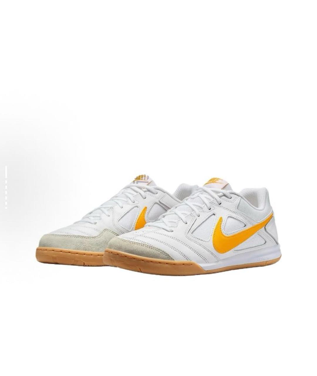NIKE Белые кожаные низкие кроссовки / кеды, фото 3