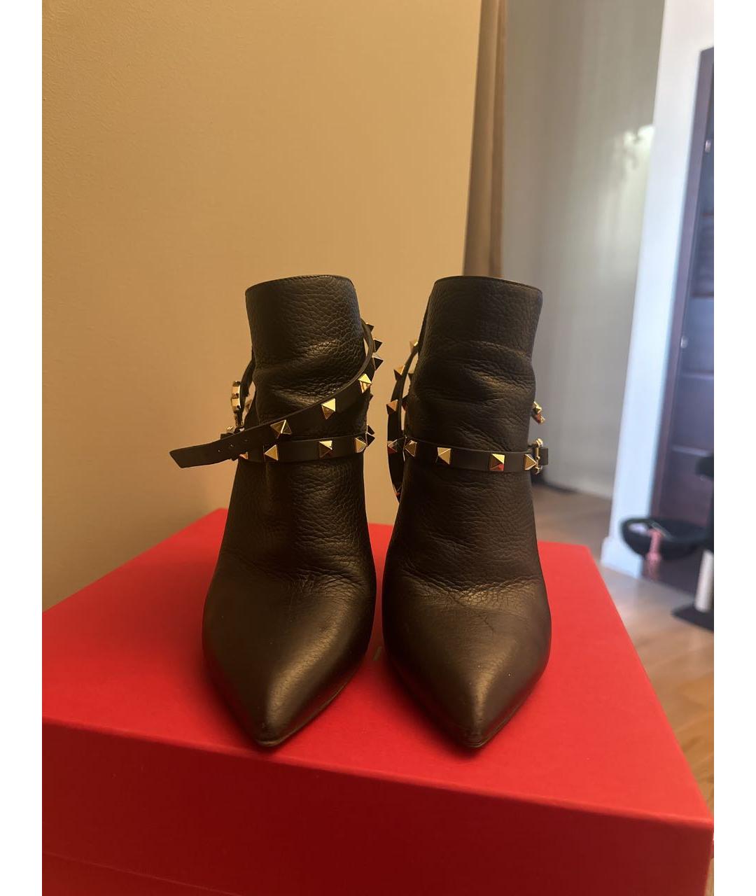 VALENTINO Черные кожаные ботильоны, фото 2