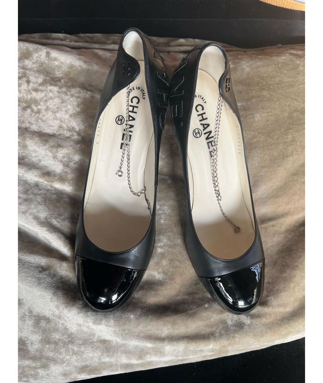 CHANEL Черные кожаные туфли, фото 3
