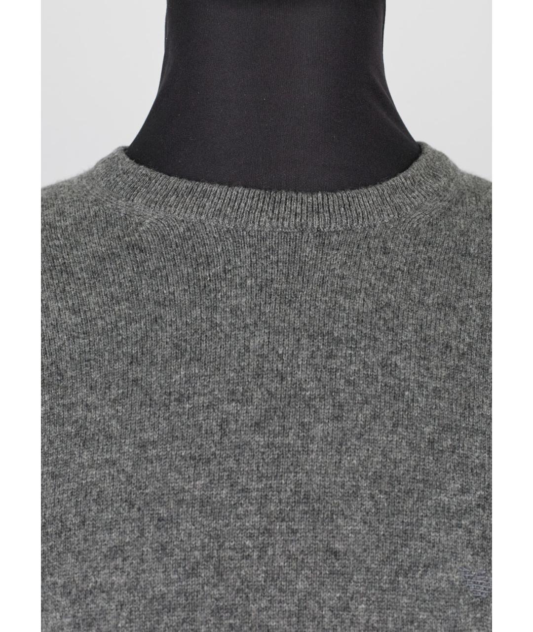 EMPORIO ARMANI Серый кашемировый джемпер / свитер, фото 4