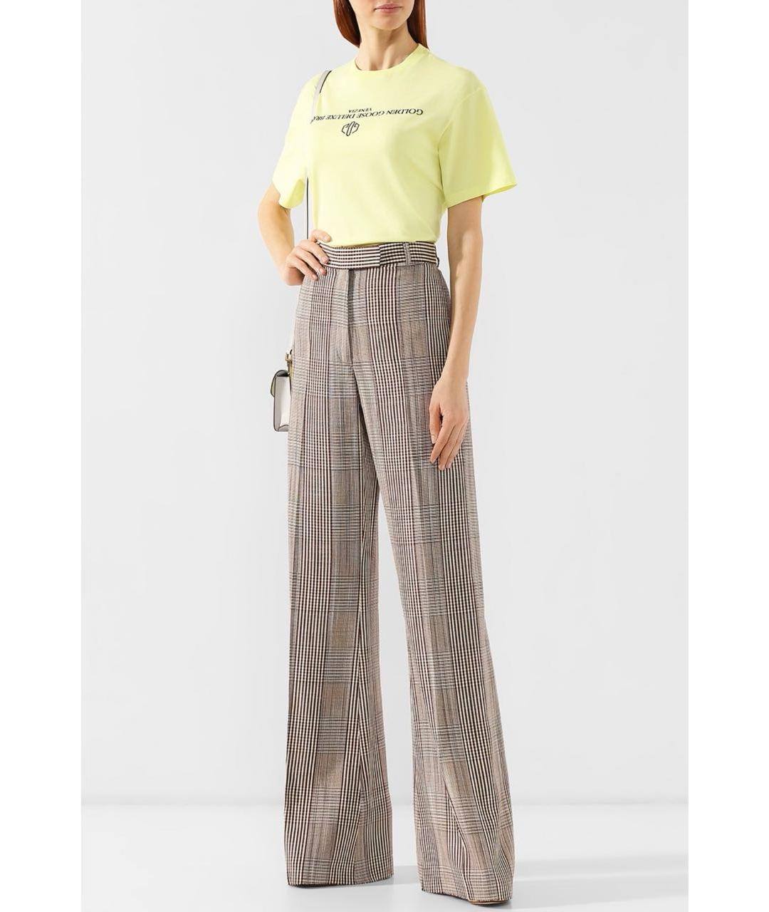 GOLDEN GOOSE DELUXE BRAND Мульти полиэстеровые брюки широкие, фото 8