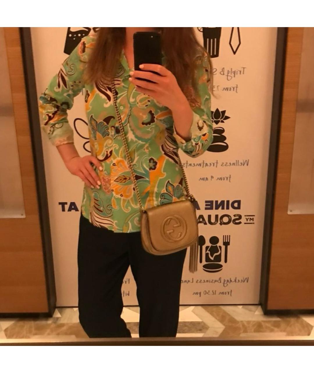 ETRO Салатовая хлопковая рубашка, фото 6