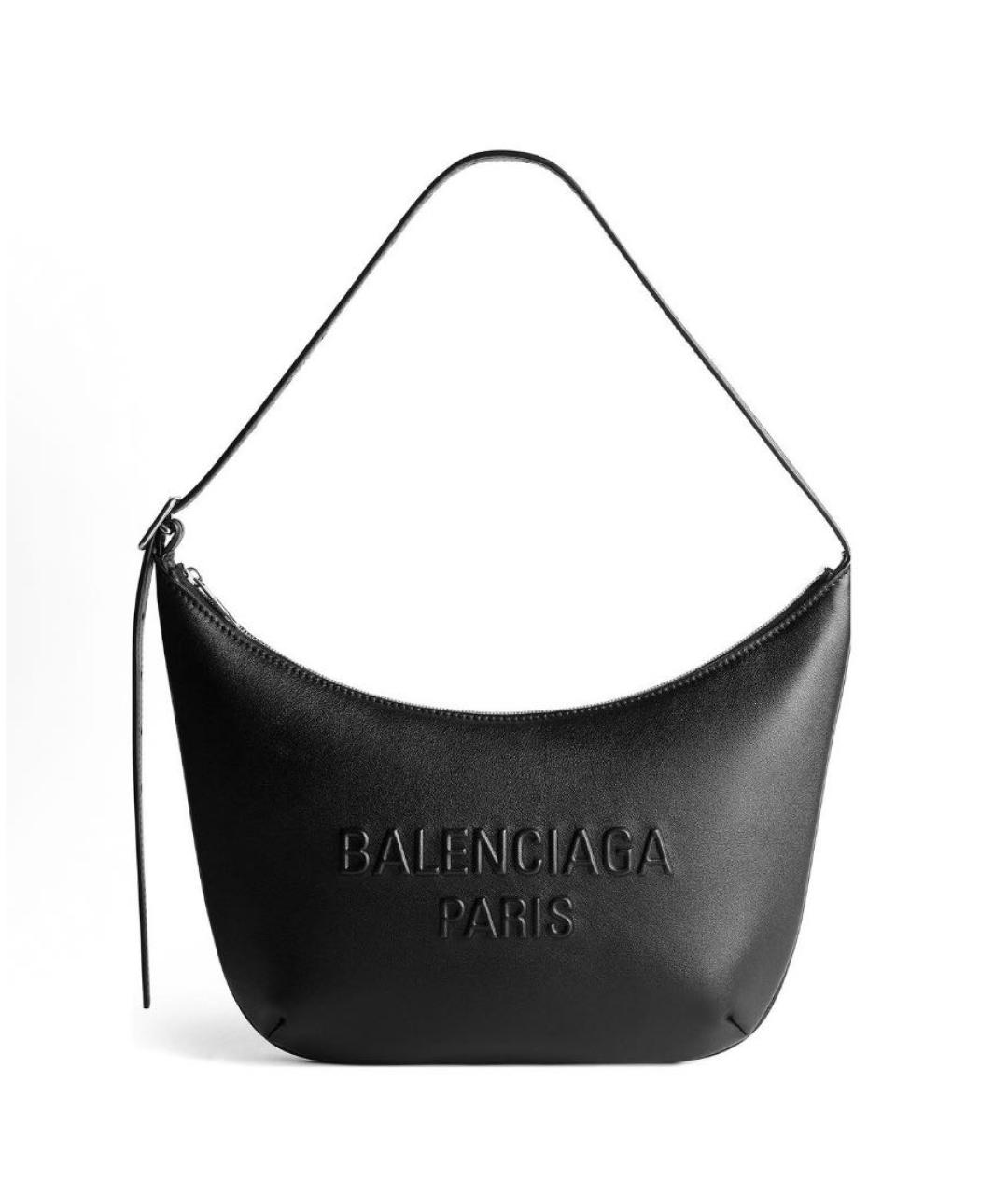 BALENCIAGA Черная кожаная сумка с короткими ручками, фото 1
