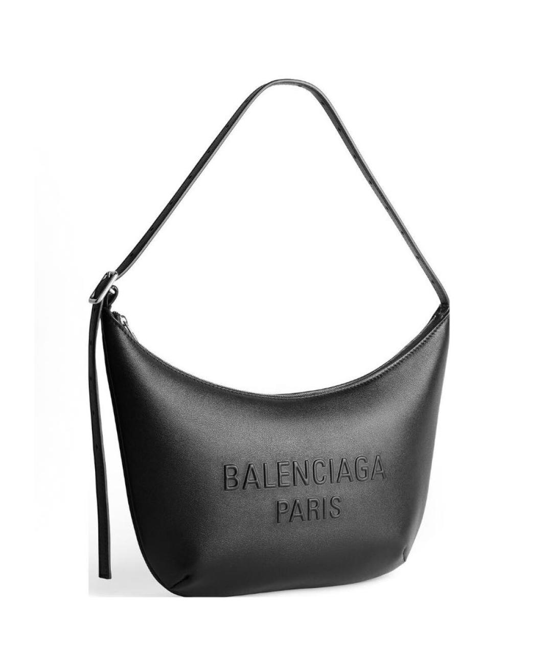 BALENCIAGA Черная кожаная сумка с короткими ручками, фото 2