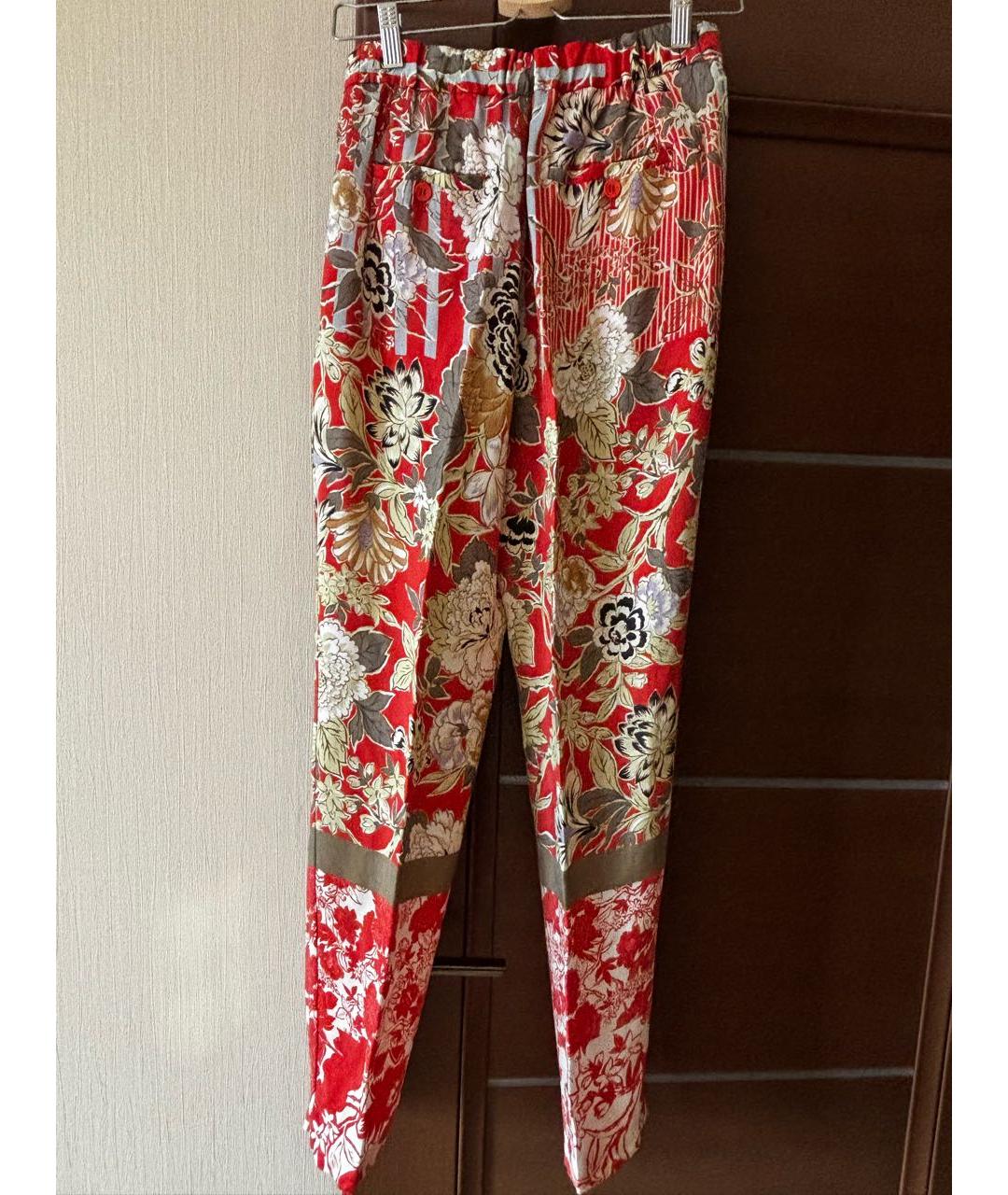 ETRO Оранжевое вискозные прямые брюки, фото 2