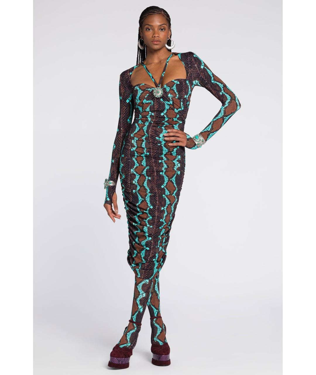 ROBERTO CAVALLI Мульти коктейльное платье, фото 2