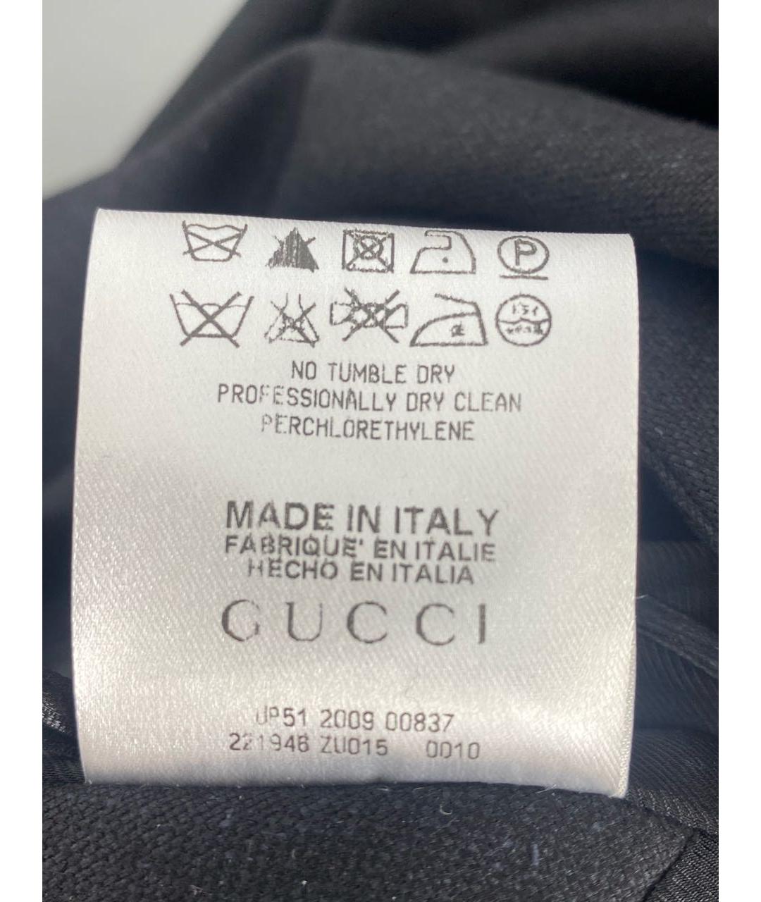 GUCCI Черное шерстяное повседневное платье, фото 6