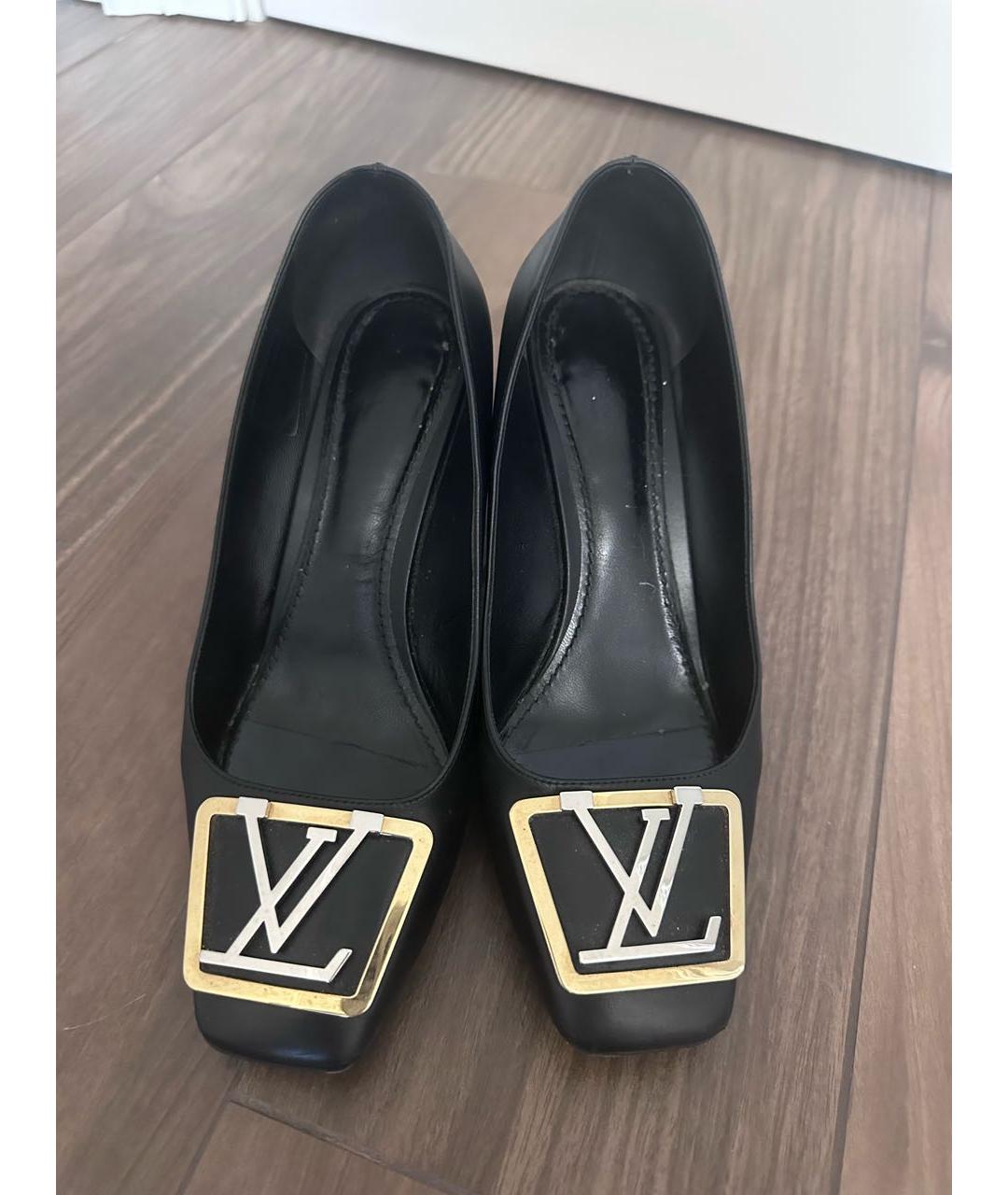 LOUIS VUITTON Черные кожаные туфли, фото 3