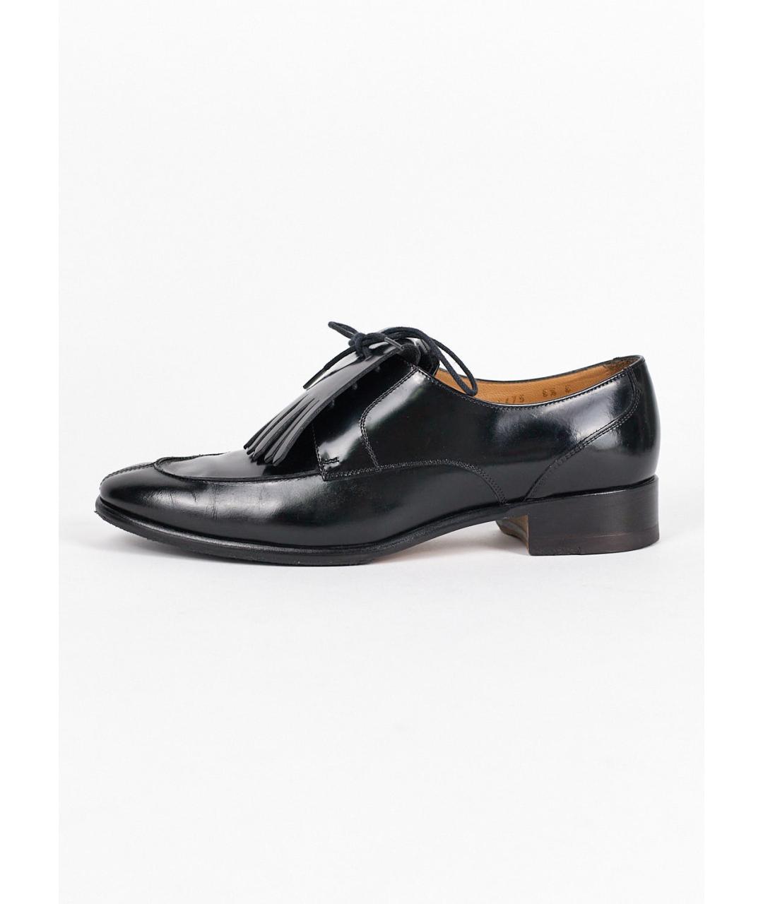 FERRAGAMO Черные кожаные туфли, фото 8