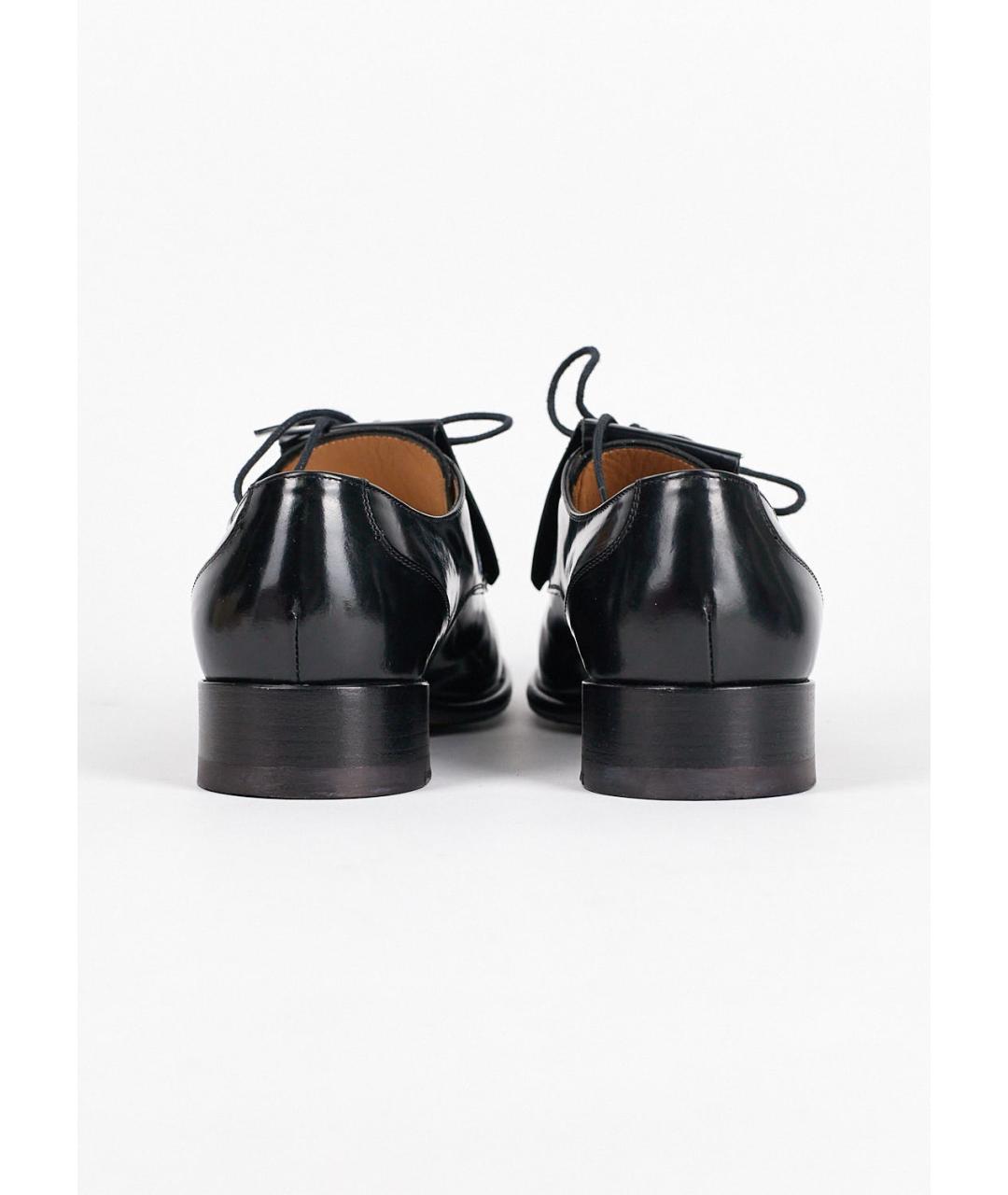 FERRAGAMO Черные кожаные туфли, фото 4