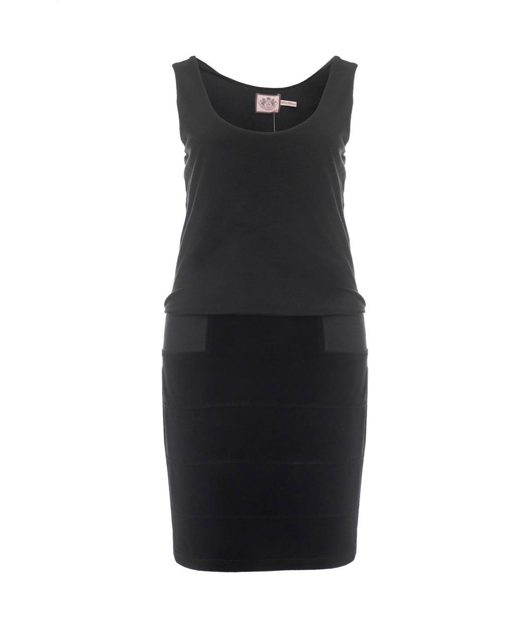 JUICY COUTURE Черное хлопковое повседневное платье, фото 1
