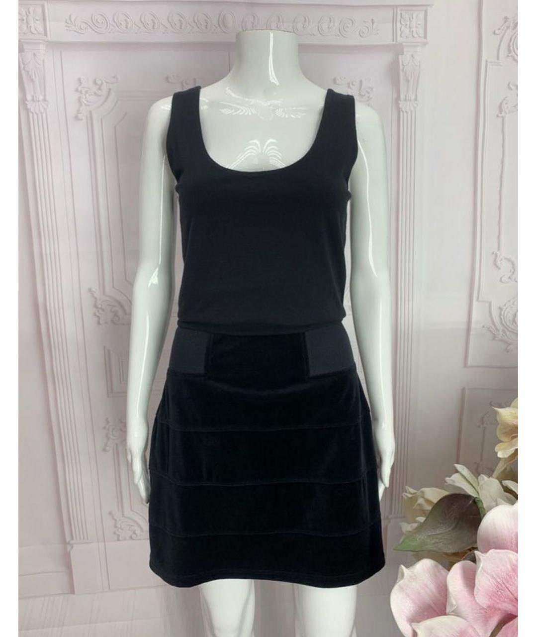 JUICY COUTURE Черное хлопковое повседневное платье, фото 6