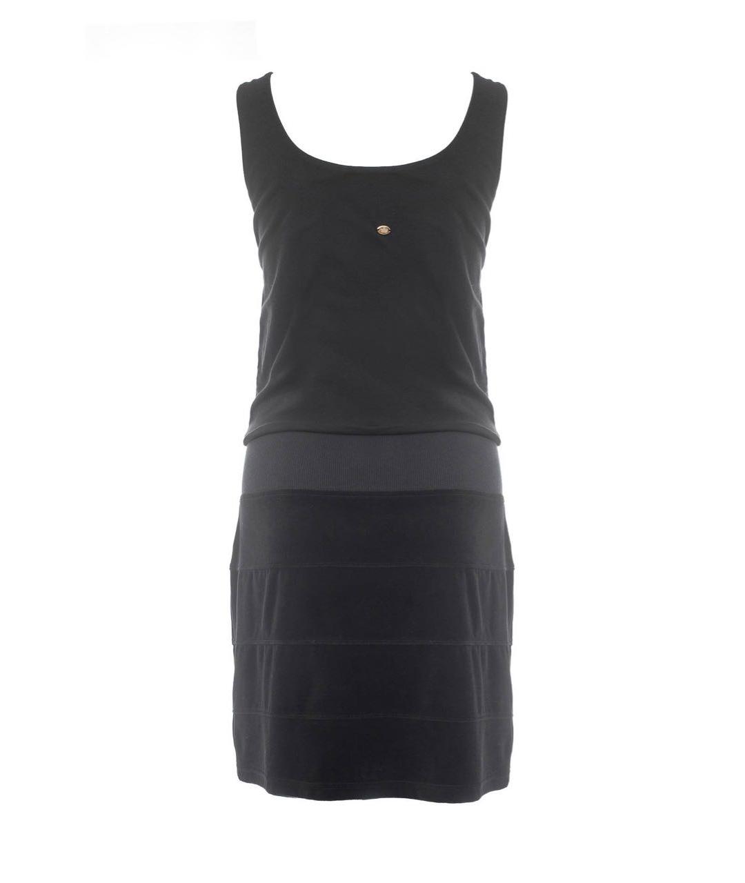 JUICY COUTURE Черное хлопковое повседневное платье, фото 2