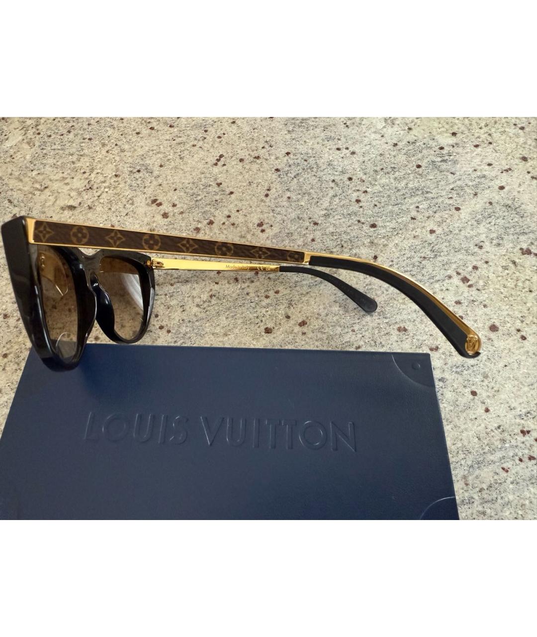 LOUIS VUITTON Черные пластиковые солнцезащитные очки, фото 4