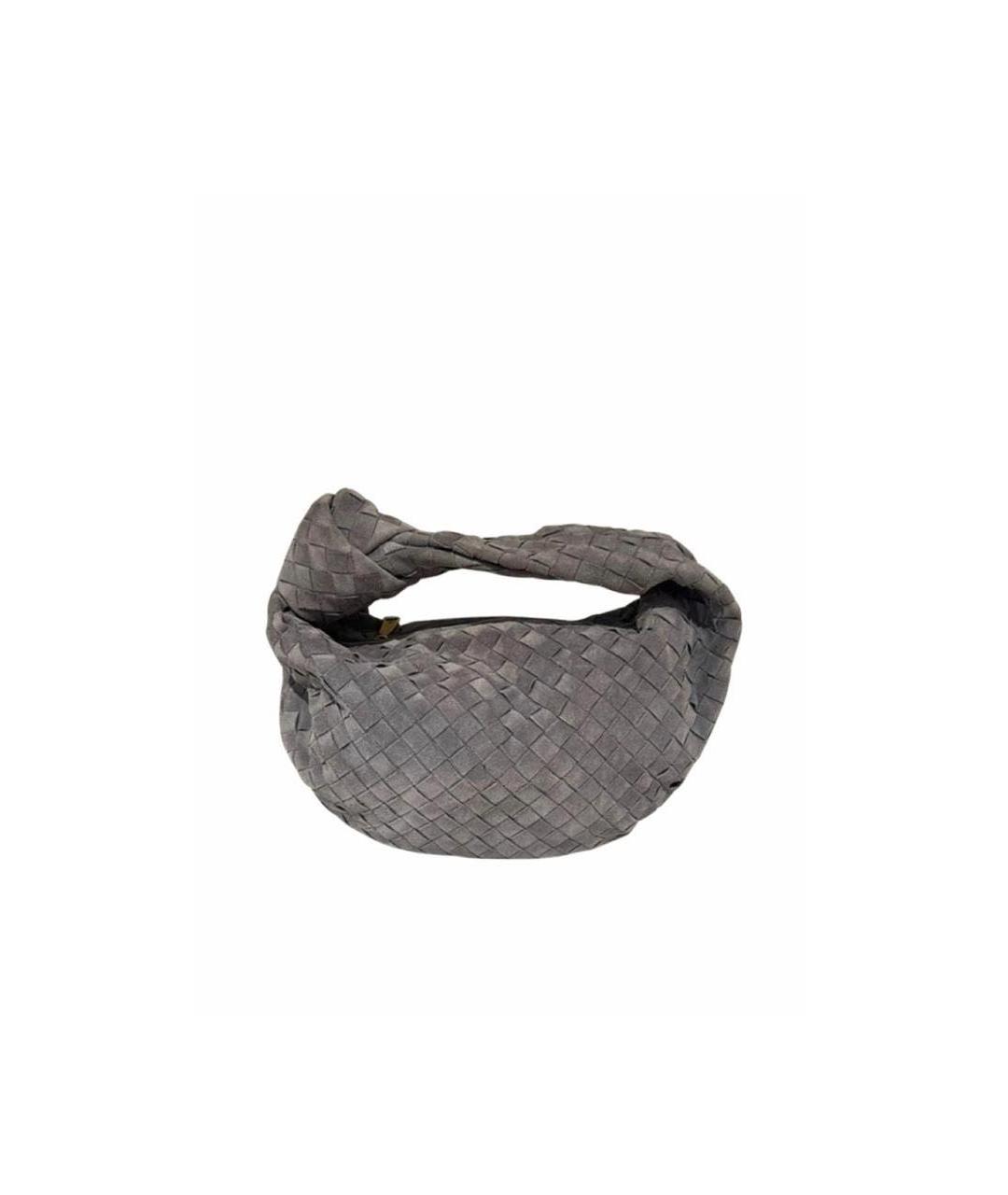 BOTTEGA VENETA Серая замшевая сумка с короткими ручками, фото 1