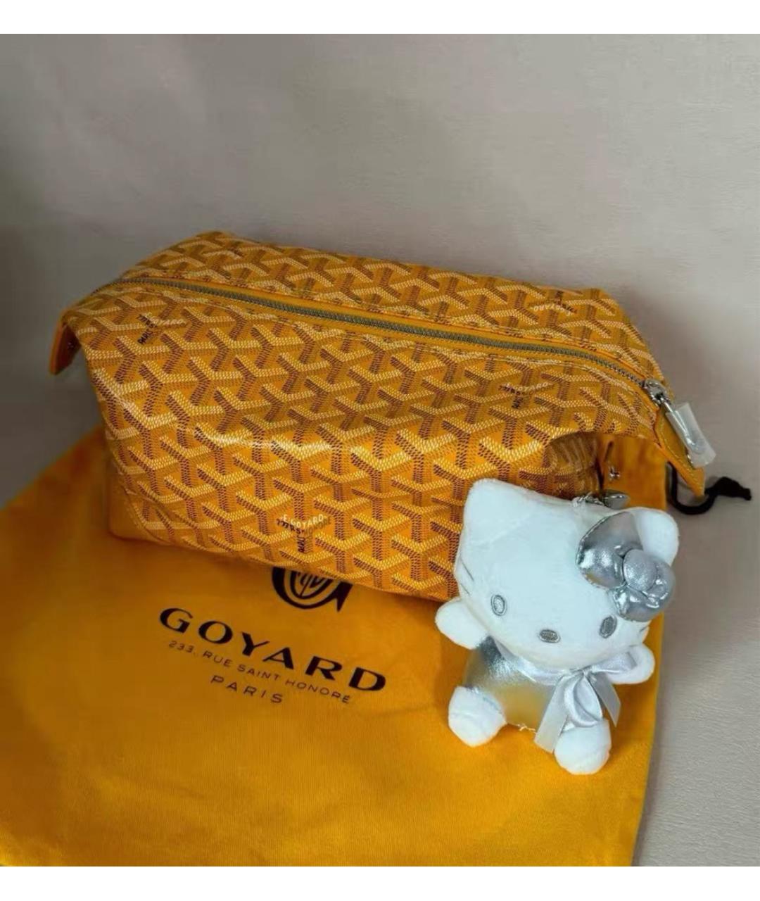 GOYARD Желтая сумка с короткими ручками, фото 6