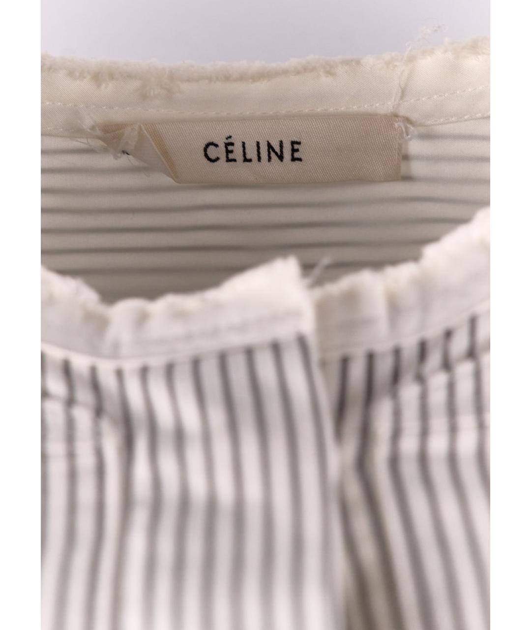 CELINE Белая хлопковая рубашка, фото 3