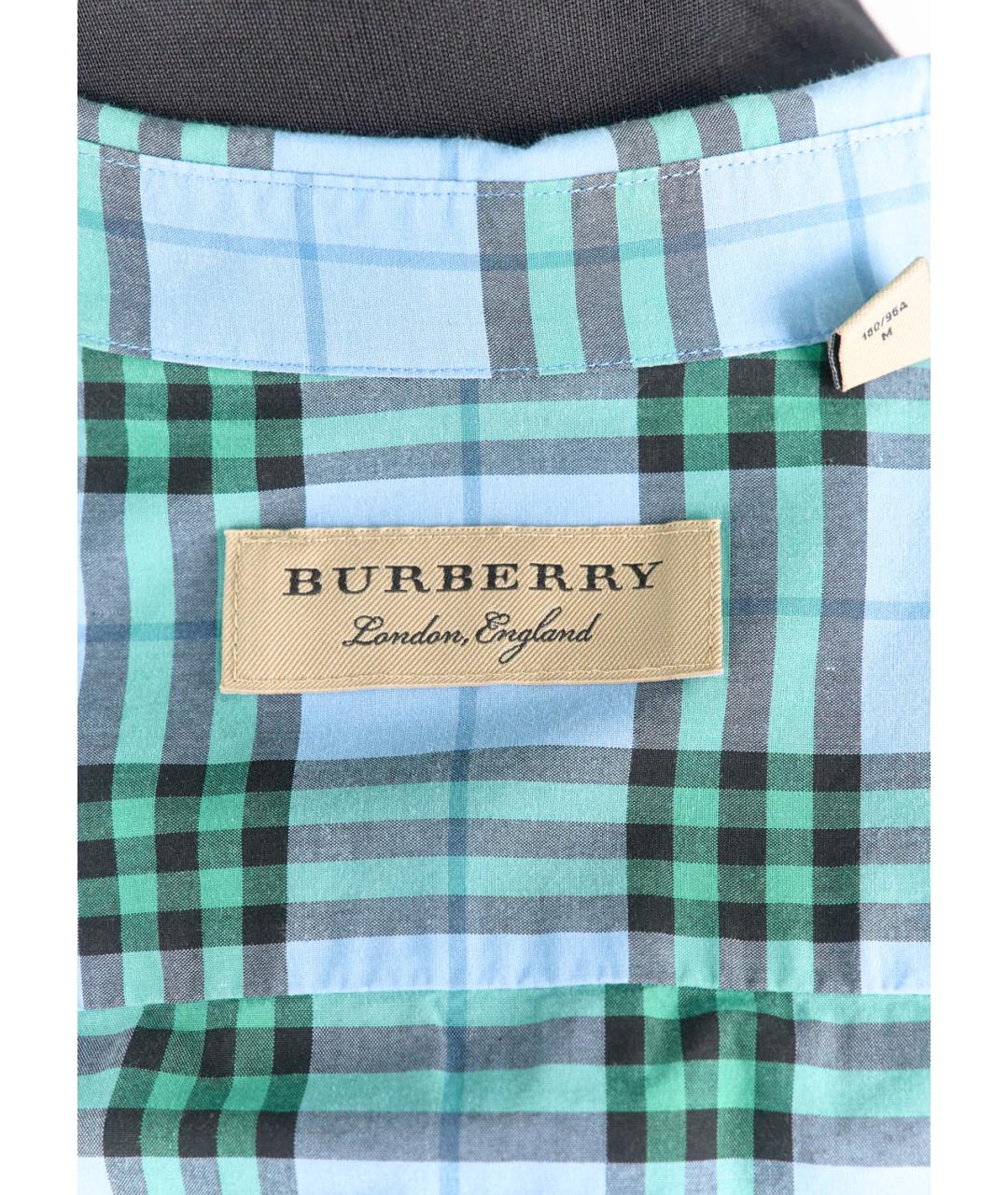 BURBERRY Голубая хлопковая кэжуал рубашка, фото 3