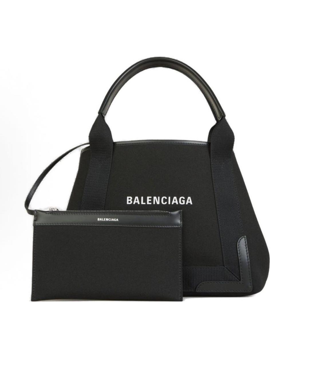 BALENCIAGA Черная тканевая сумка с короткими ручками, фото 3