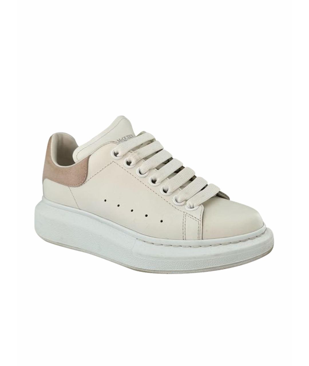 ALEXANDER MCQUEEN Белые кожаные кеды, фото 1