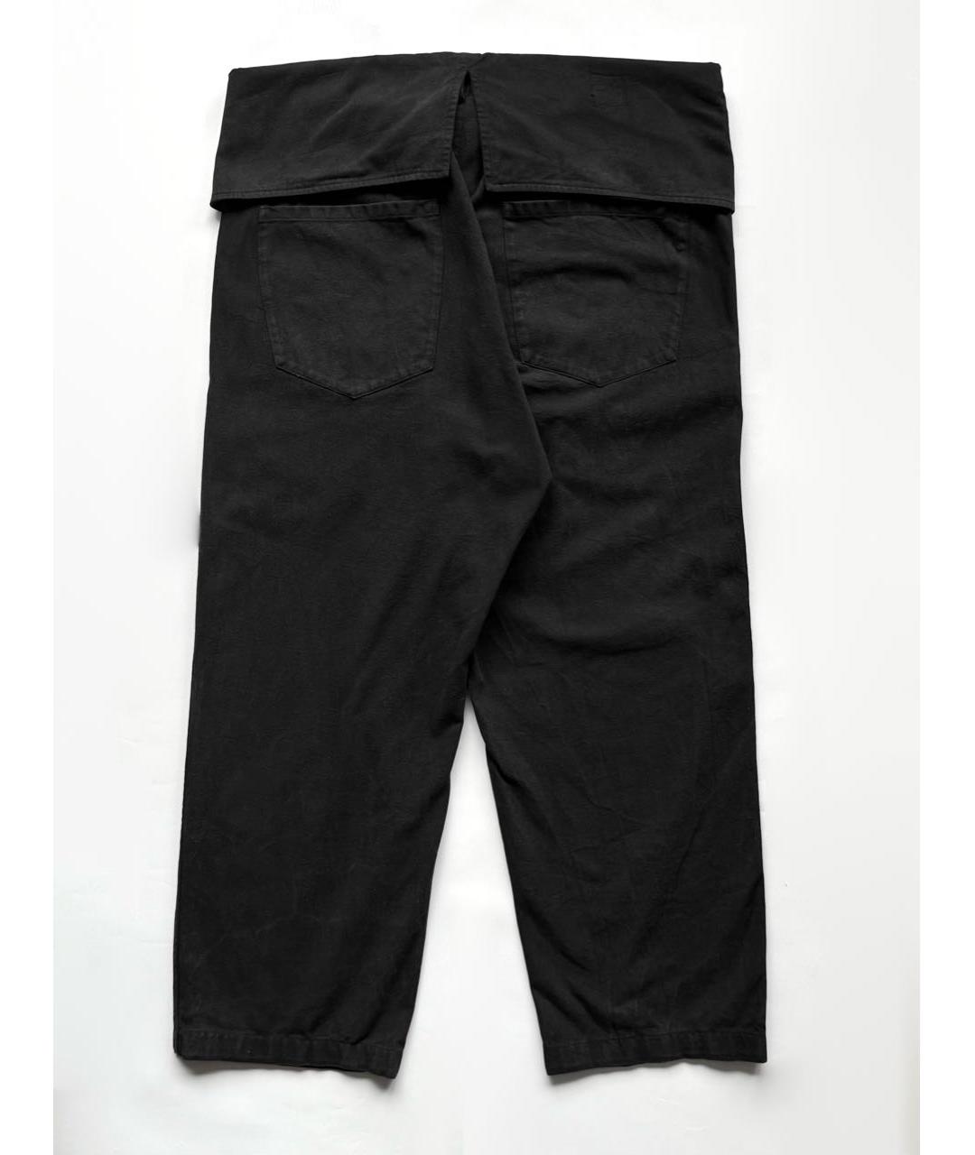 YOHJI YAMAMOTO Черные повседневные брюки, фото 4