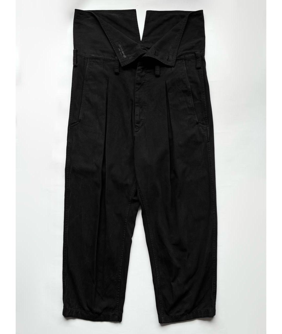 YOHJI YAMAMOTO Черные повседневные брюки, фото 5