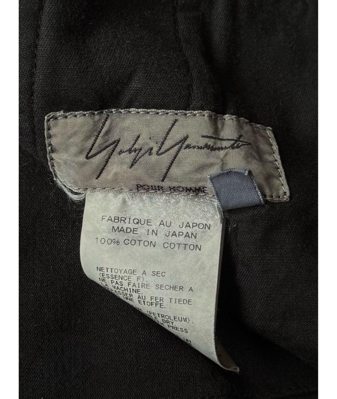 YOHJI YAMAMOTO Черные повседневные брюки, фото 6