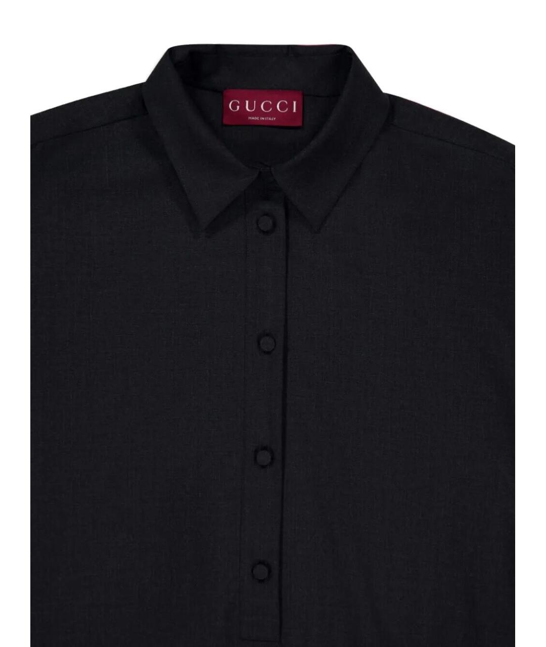 GUCCI Серое шерстяное повседневное платье, фото 3