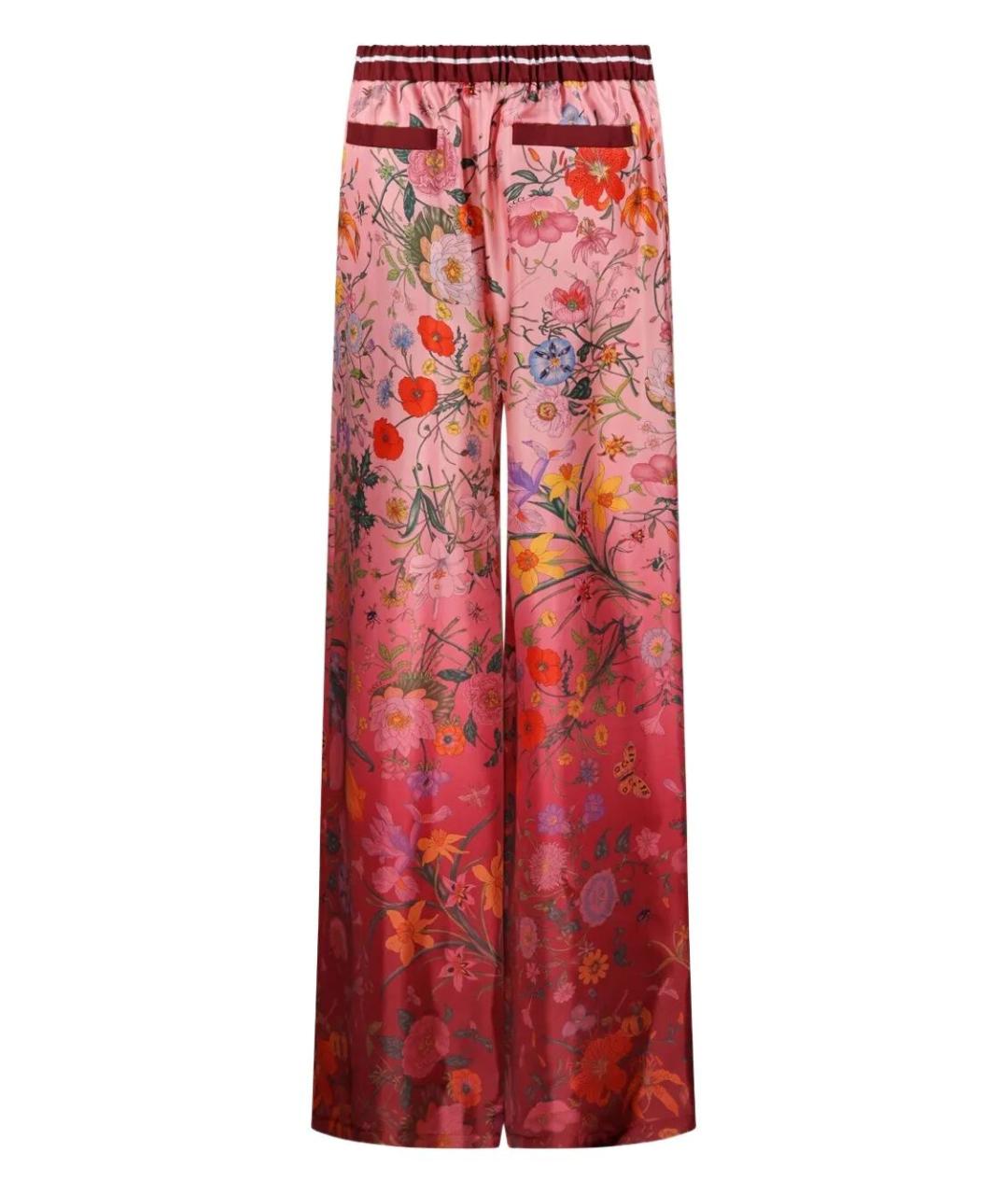 GUCCI Мульти шелковые брюки широкие, фото 2