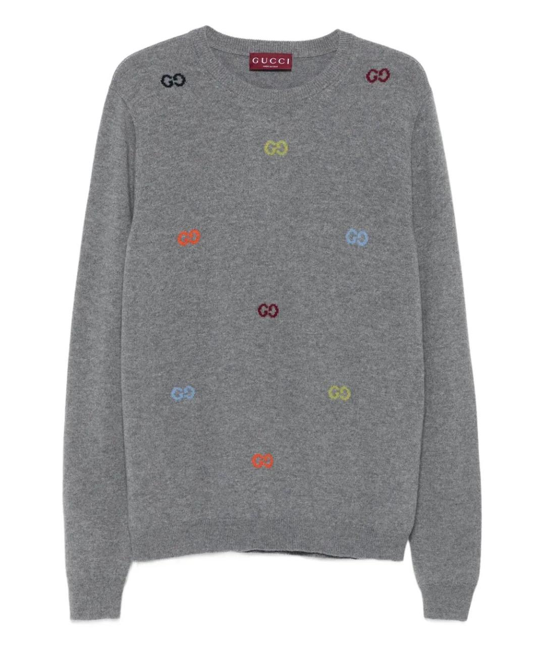 GUCCI Серый кашемировый джемпер / свитер, фото 1