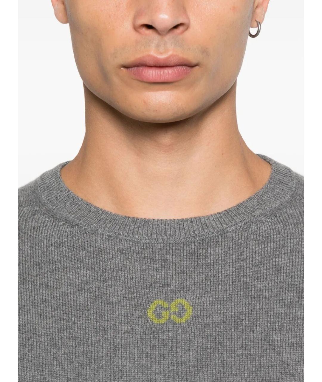 GUCCI Серый кашемировый джемпер / свитер, фото 5