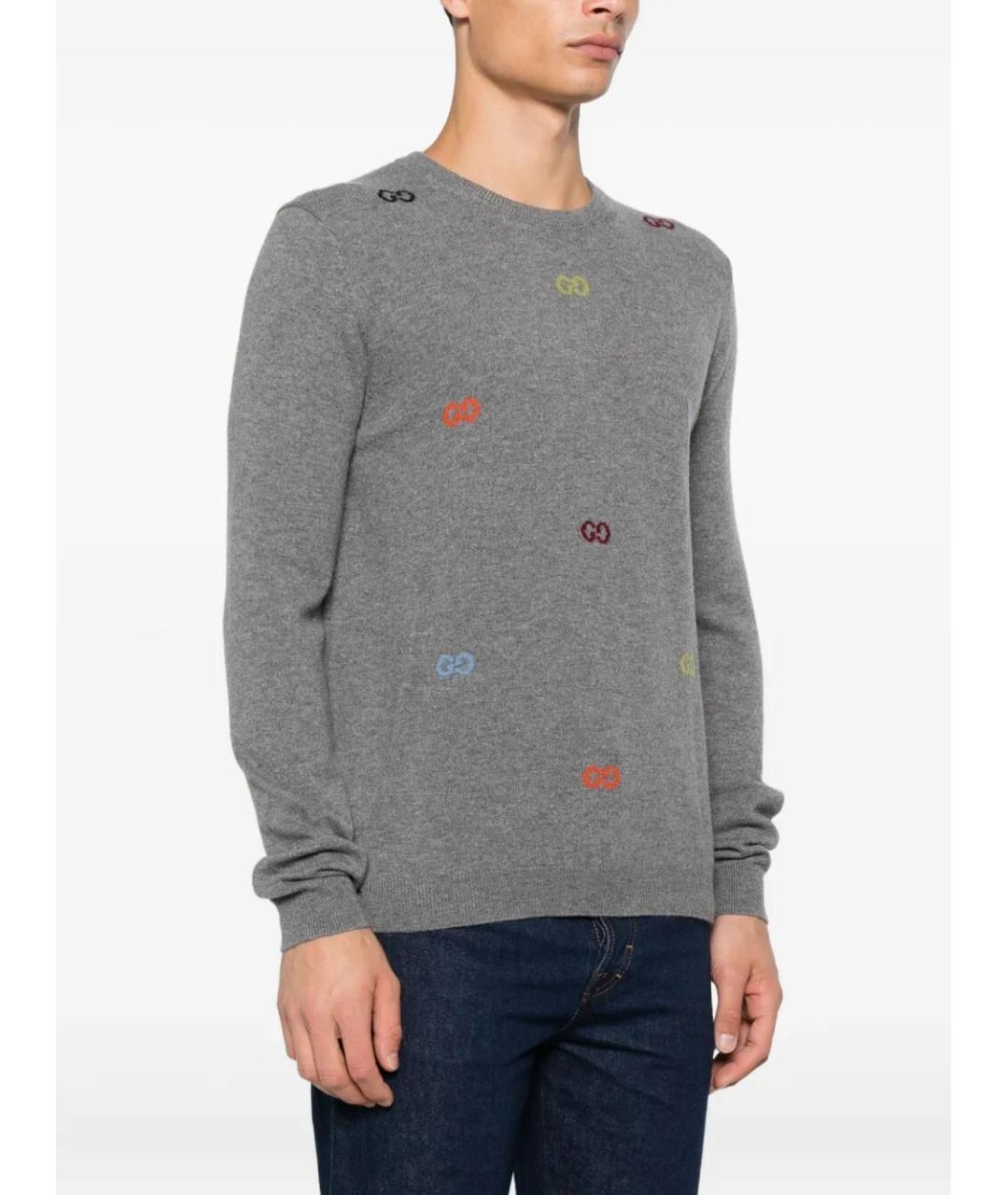 GUCCI Серый кашемировый джемпер / свитер, фото 4