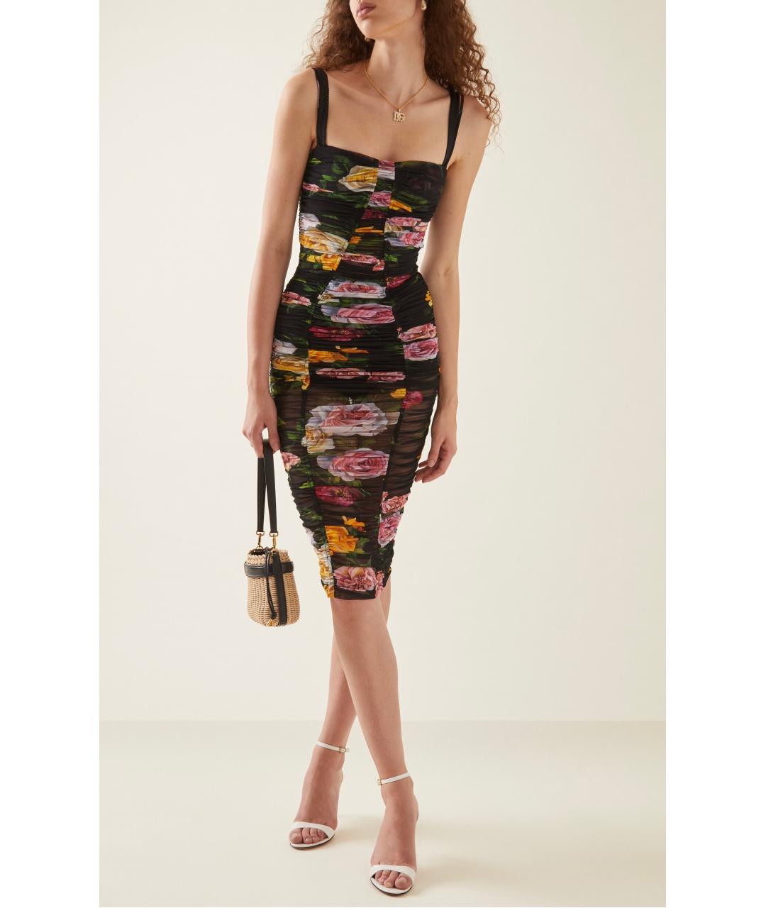DOLCE&GABBANA Мульти коктейльное платье, фото 4