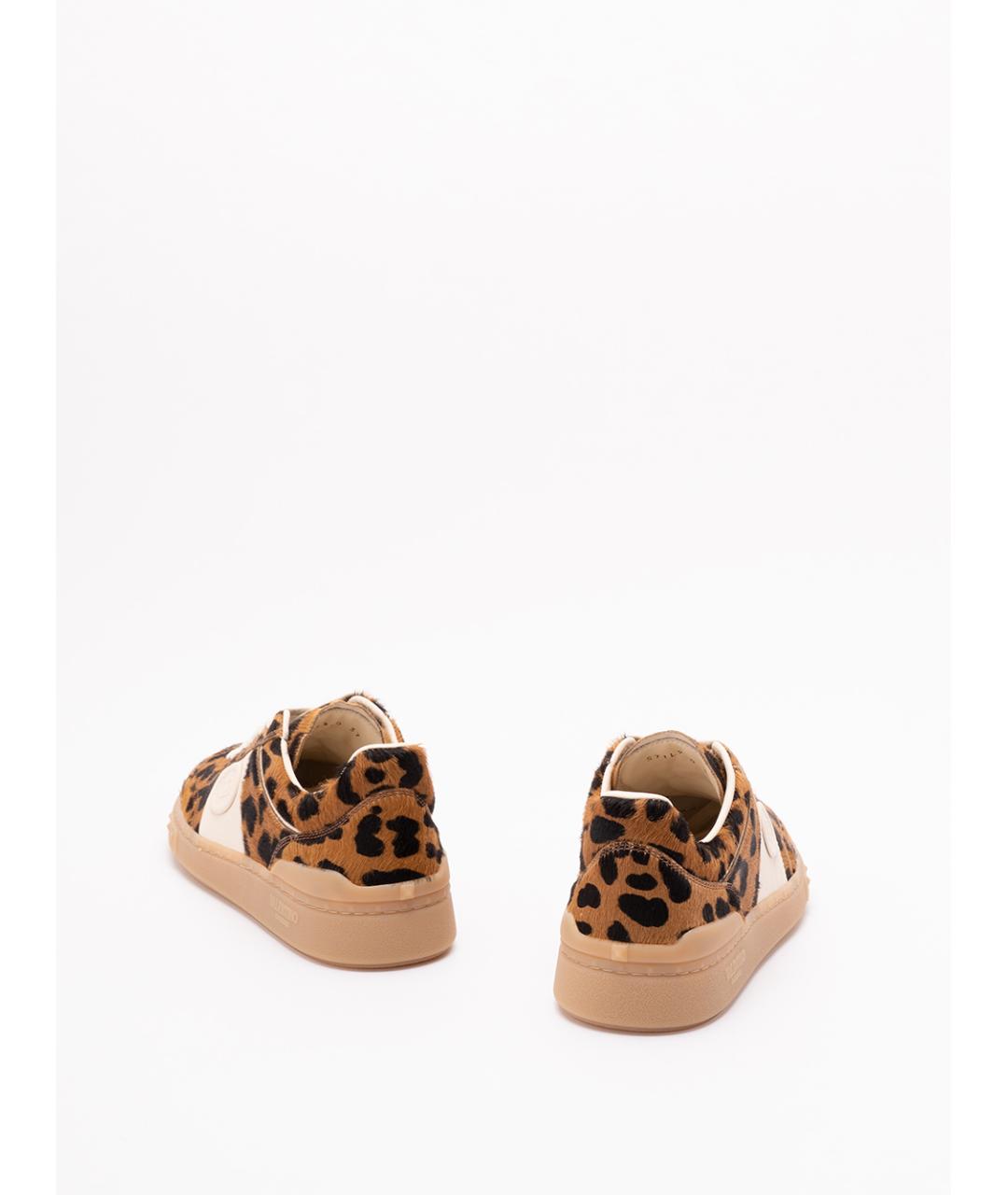 VALENTINO Коричневые кожаные кроссовки, фото 3