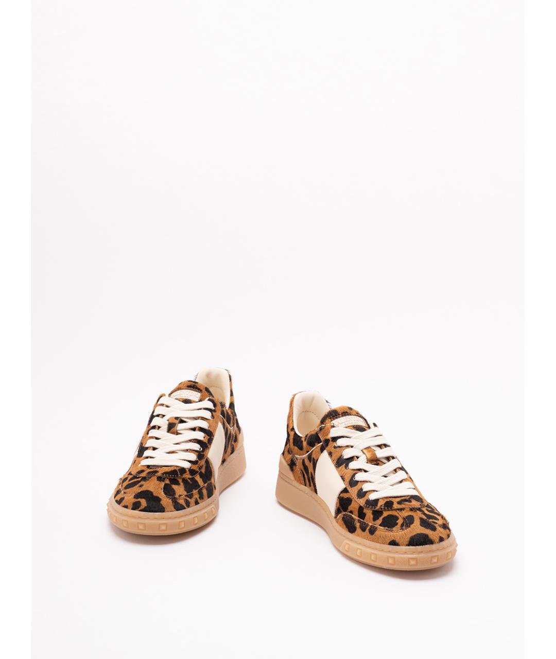 VALENTINO Коричневые кожаные кроссовки, фото 2