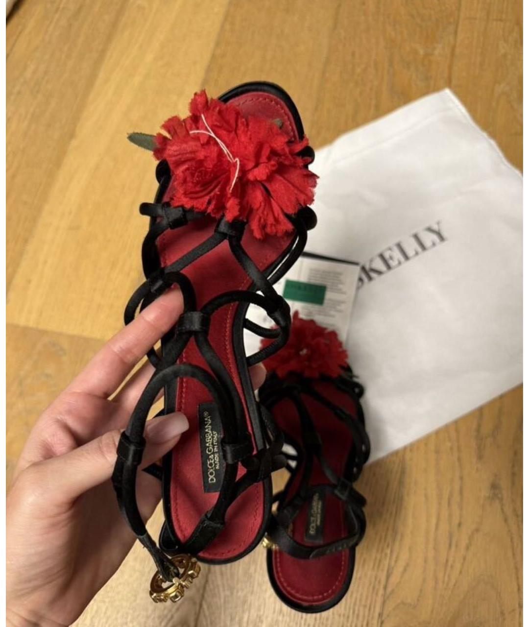 DOLCE&GABBANA Черные босоножки, фото 2