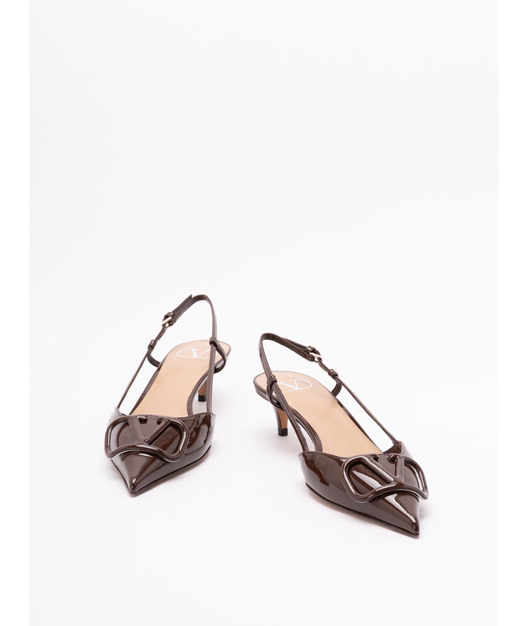 VALENTINO Коричневые кожаные туфли, фото 2