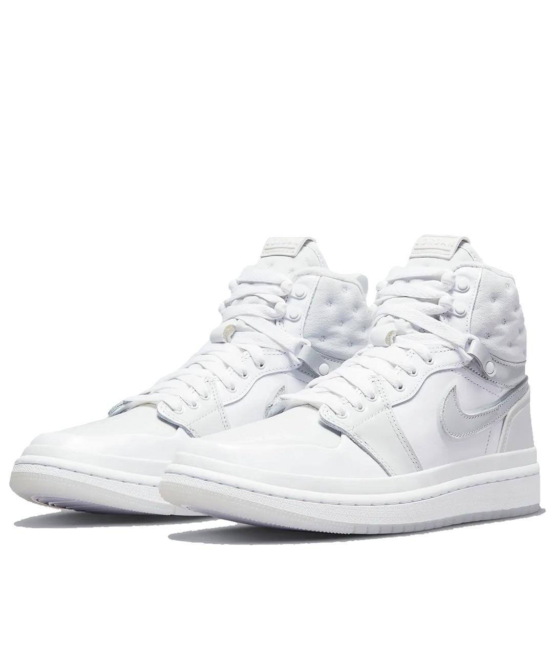 JORDAN Белые кожаные высокие кроссовки / кеды, фото 2