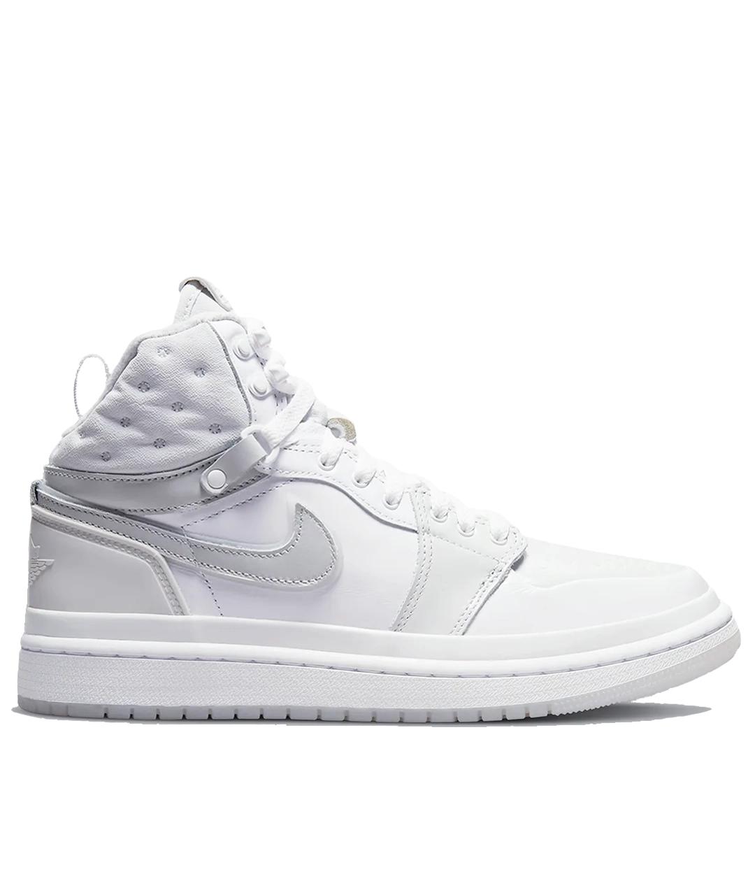 JORDAN Белые кожаные высокие кроссовки / кеды, фото 1