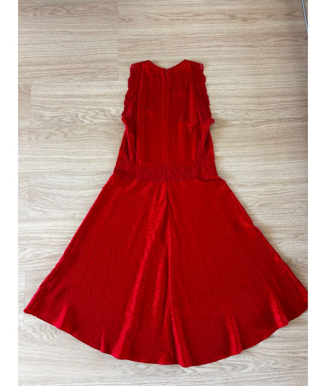 ZADIG & VOLTAIRE Красное шелковое коктейльное платье, фото 2