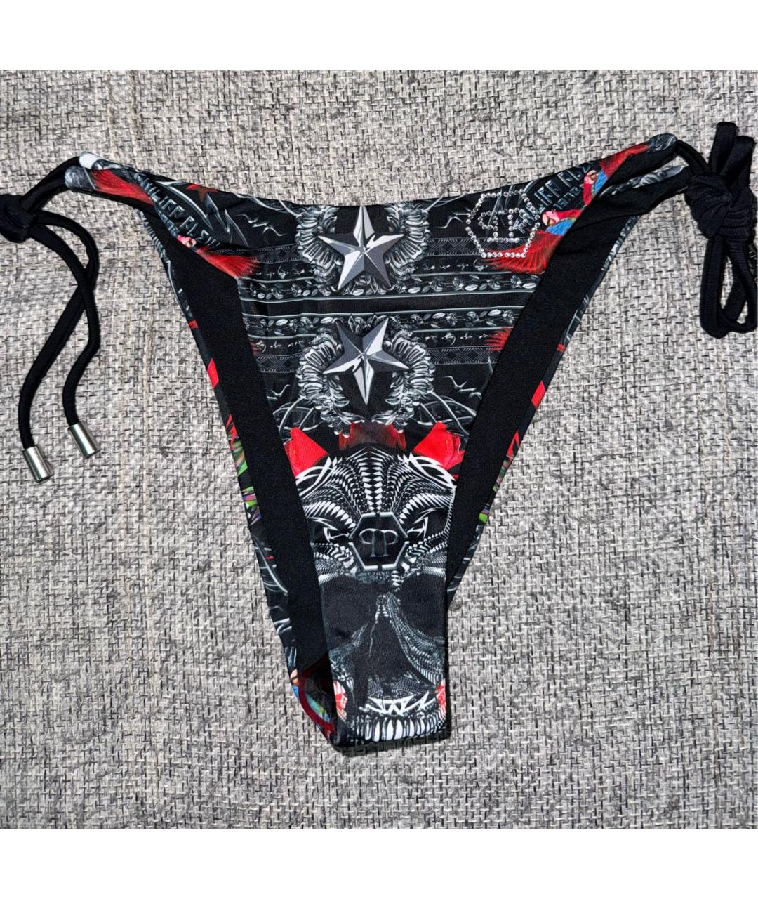 PHILIPP PLEIN Черный полиэстеровый купальник, фото 3