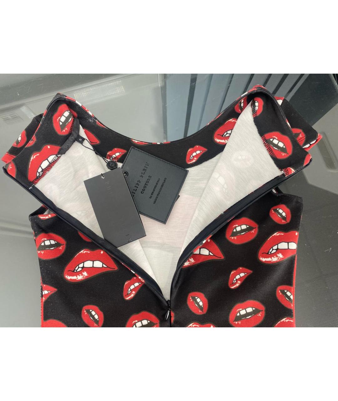 PHILIPP PLEIN Мульти полиэстеровое коктейльное платье, фото 3