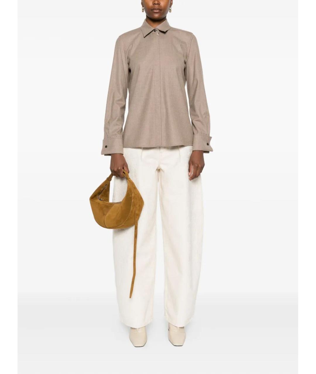 MAX MARA Бежевая кашемировая рубашка, фото 2